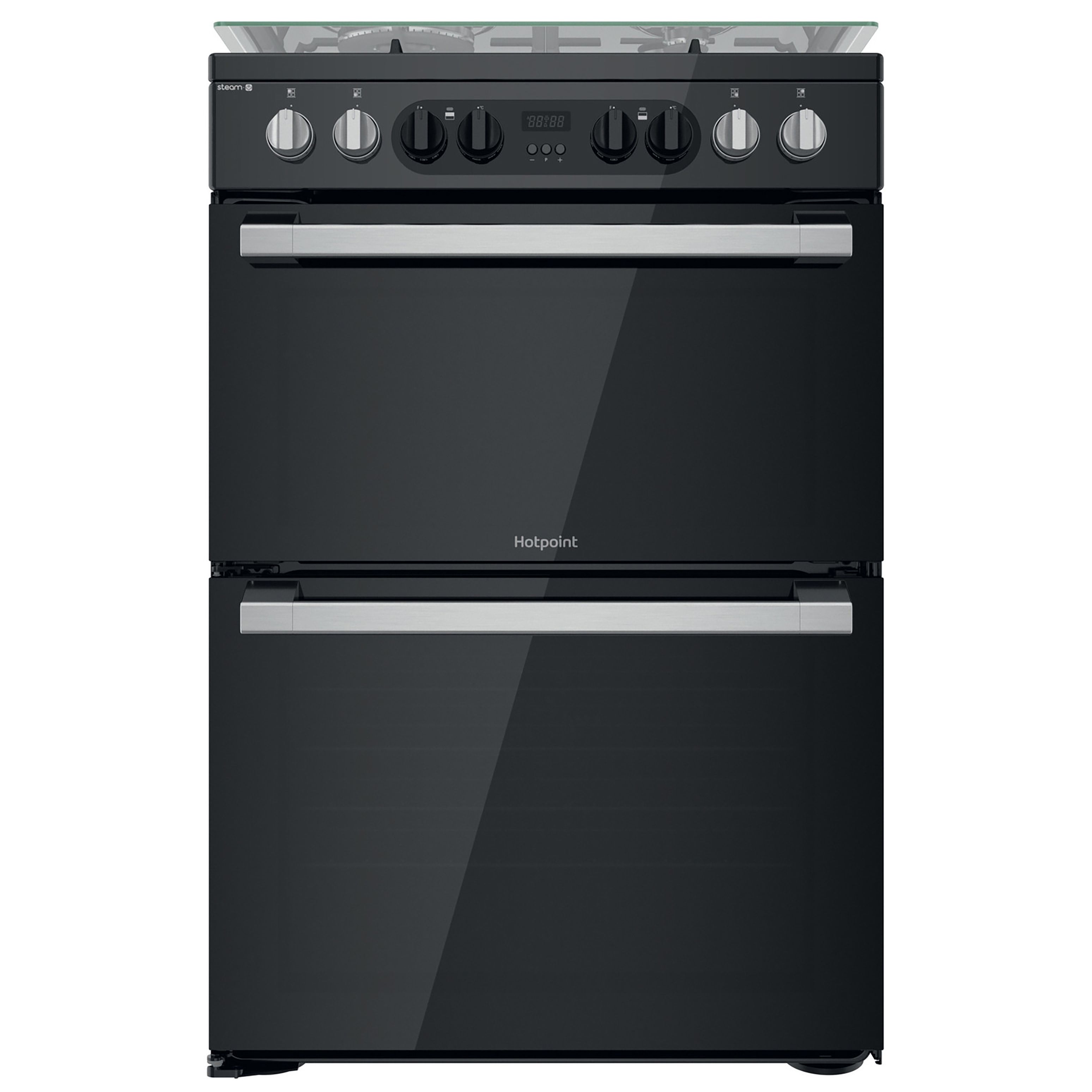 Hotpoint HDM67G8CCB/UK 60cm Double Electric & gas Cooker with Gas Hob - Black