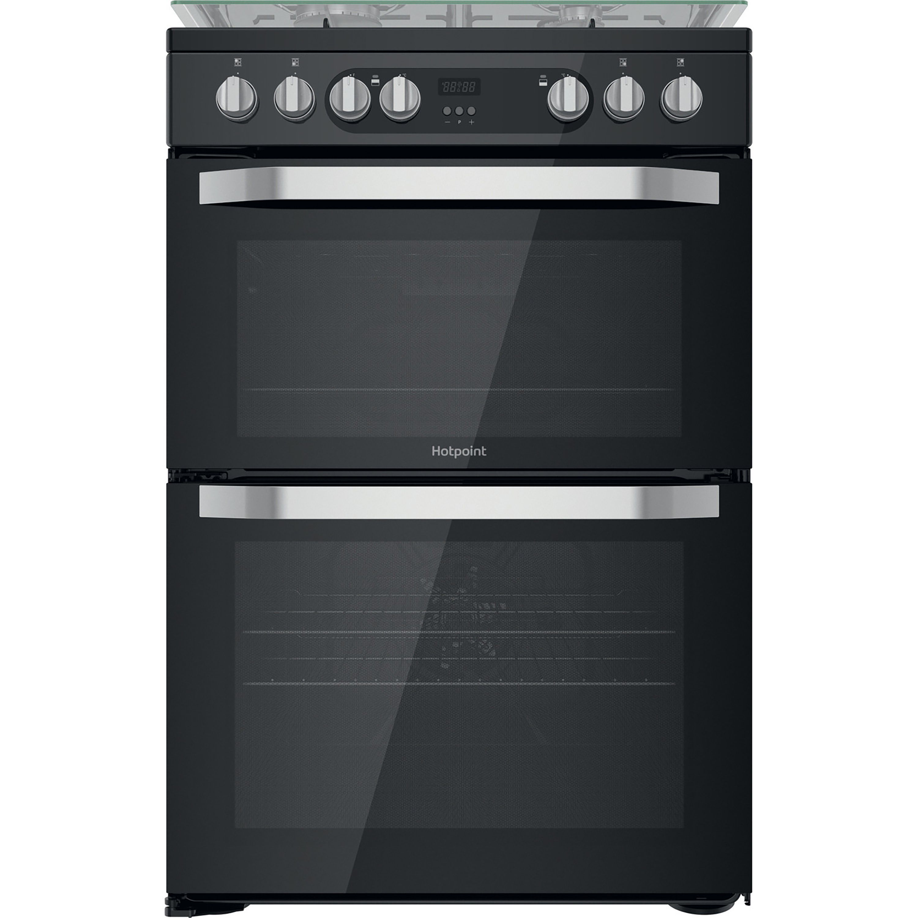 Hotpoint HDM67G9C2CB/UK_BK 60cm Double Electric & gas Cooker with Gas Hob - Black