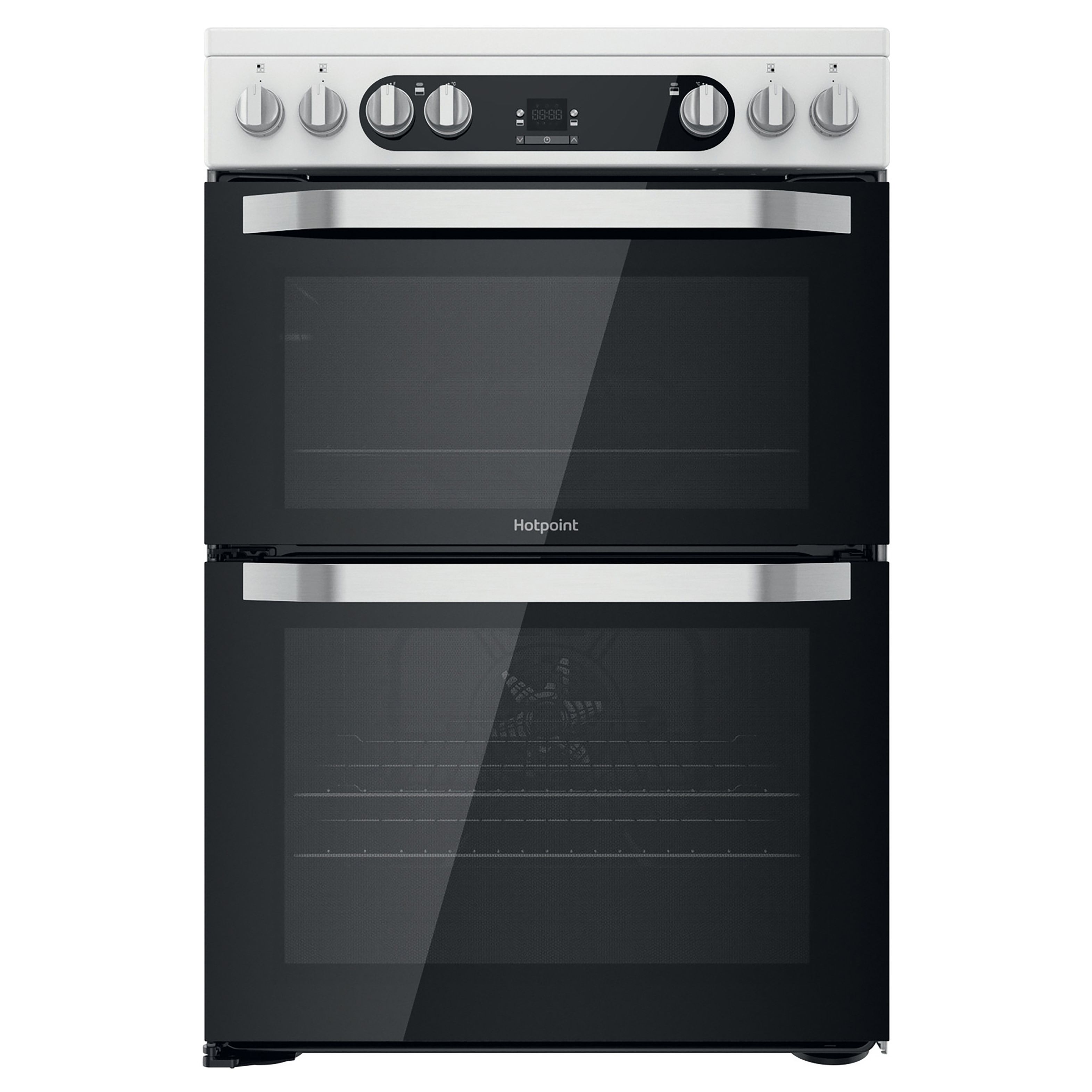 Hotpoint HDM67V9HCW/UK/1 60cm Double Electric Cooker with Ceramic Hob - White