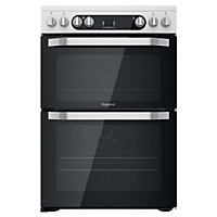 Hotpoint HDM67V9HCW/UK/1 60cm Double Multifunction Cooker with Ceramic Hob - White