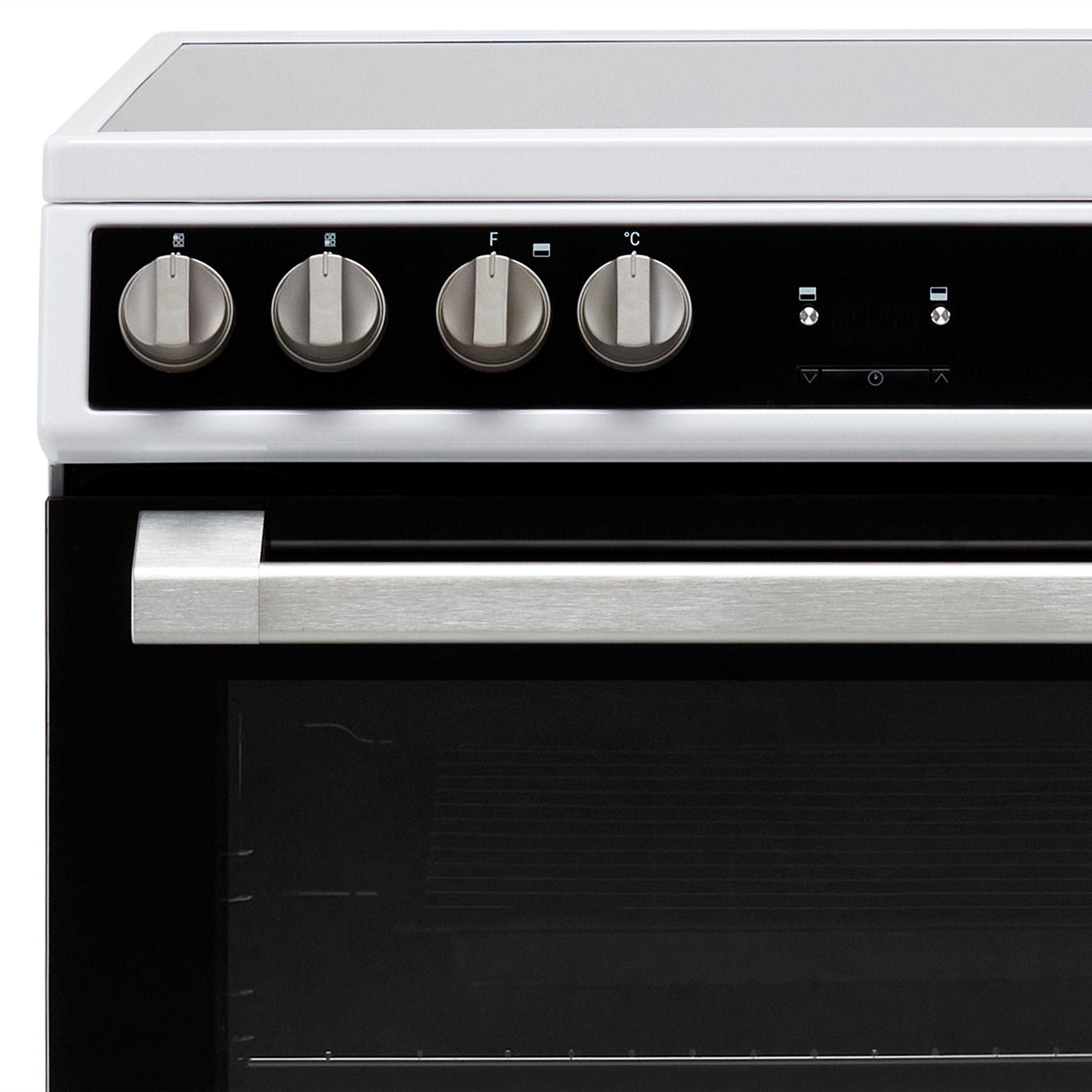 Hotpoint HDT67V9H2CW/UK_WH 60cm Double Electric Cooker with Ceramic Hob - White