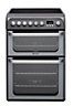 Hotpoint HUE61G S 60cm Double Electric Cooker with Ceramic Hob - Grey