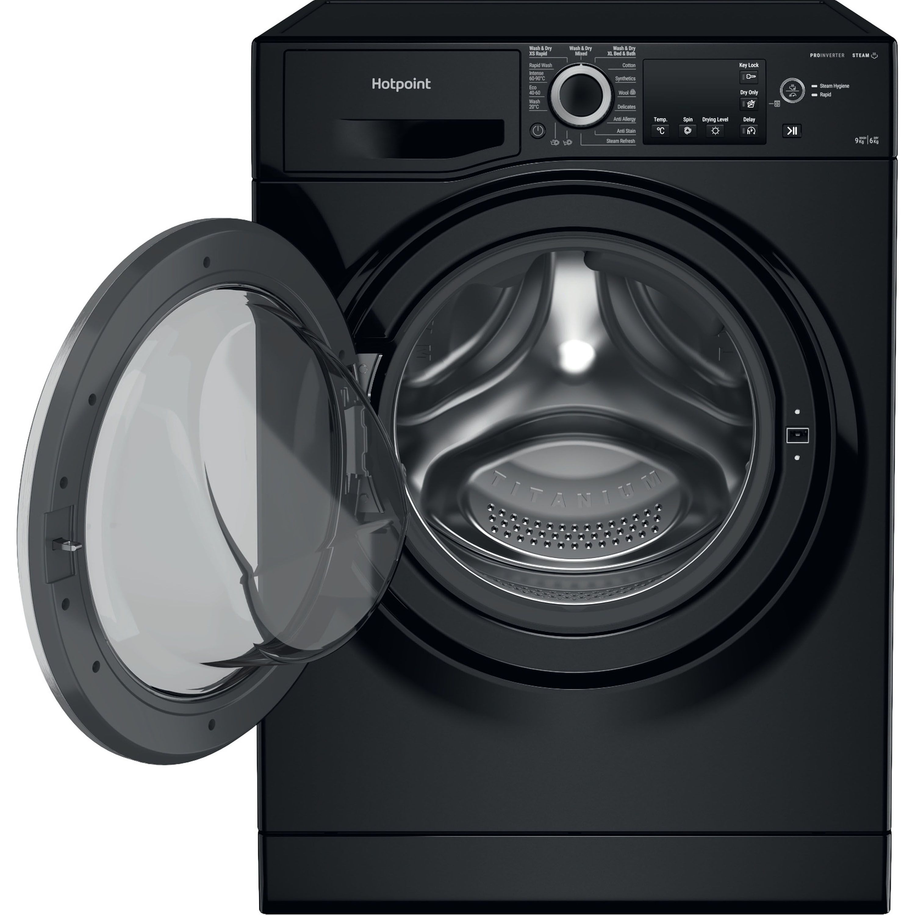 black washer dryer 9kg