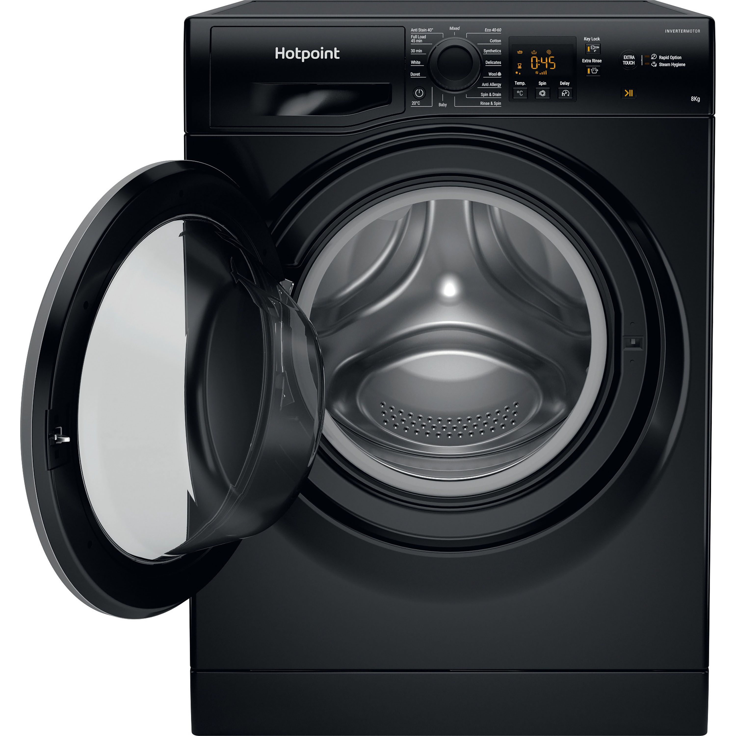 Hotpoint NSWM845CBSUKN_BK 8kg Freestanding 1400rpm Washing machine - Black