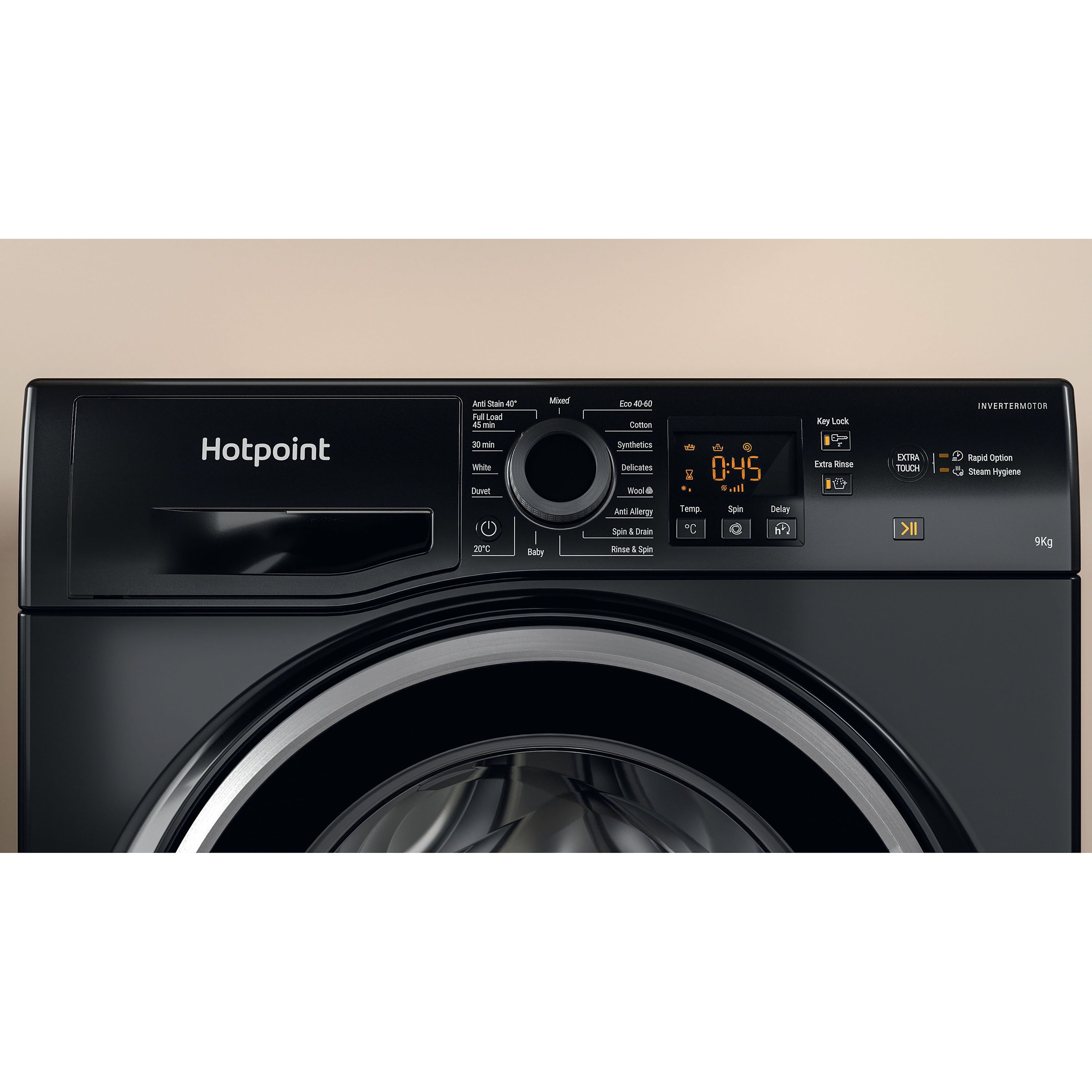 Hotpoint NSWM965CBSUKN_BK 9kg Freestanding 1600rpm Washing machine - Black