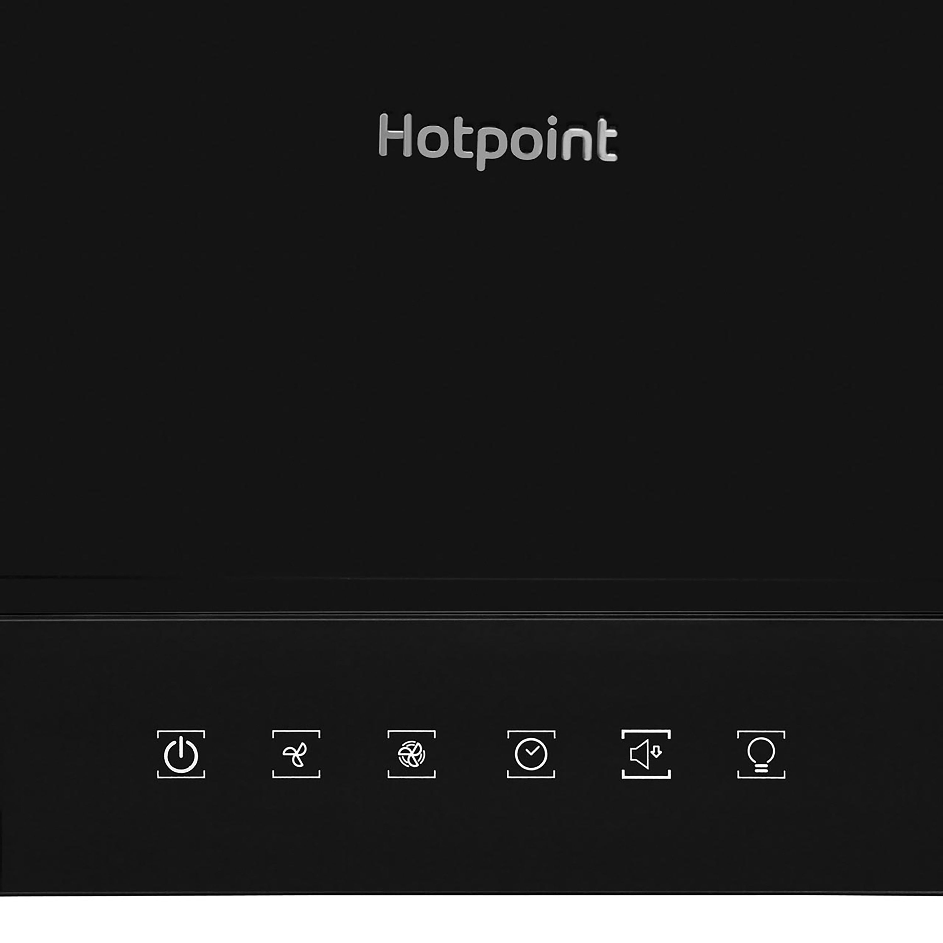 Hotpoint PHBS9.8CLTDK_BK Metal & plastic Chimney Cooker hood (W)89.8cm - Black