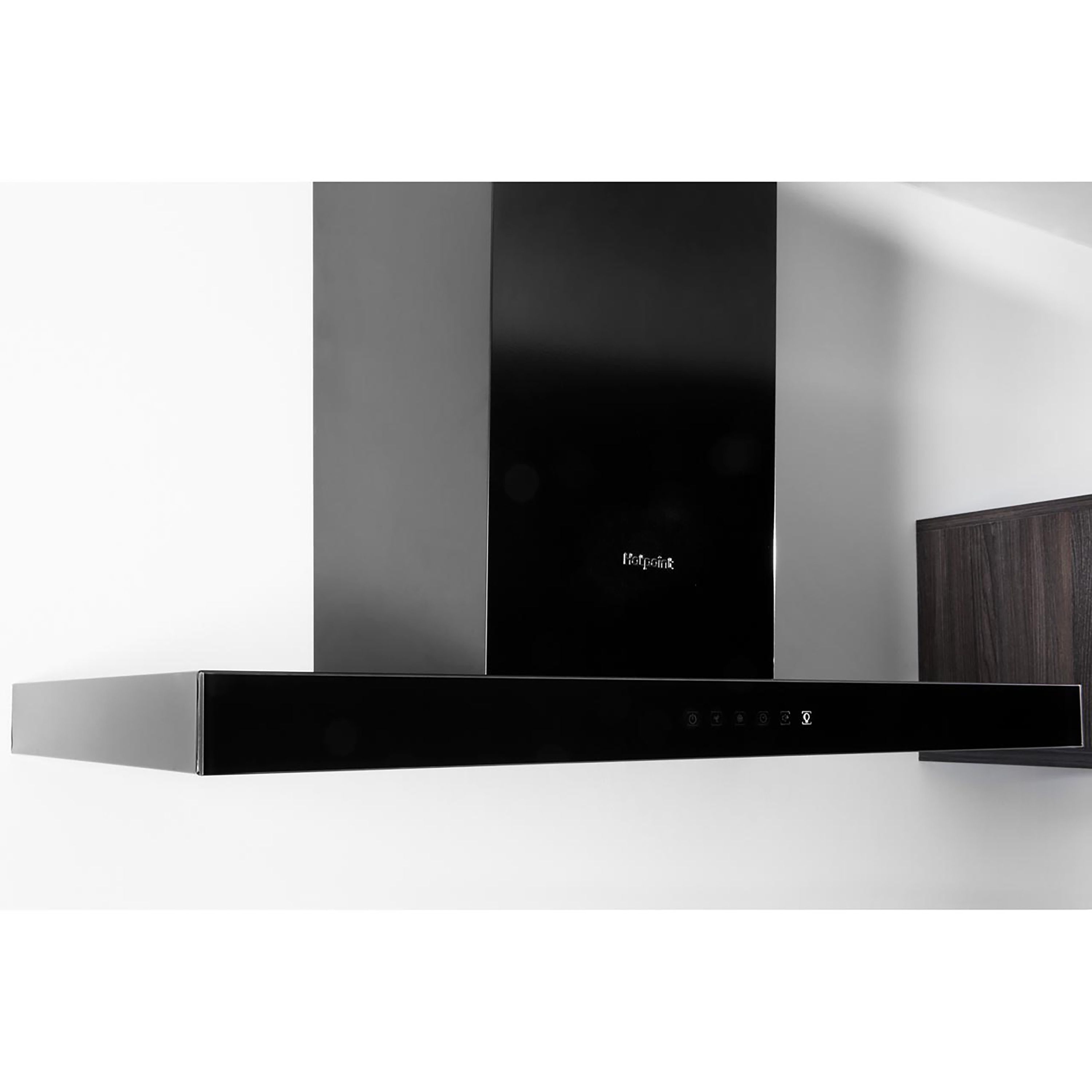 Hotpoint PHBS9.8CLTDK_BK Metal & plastic Chimney Cooker hood (W)89.8cm - Black