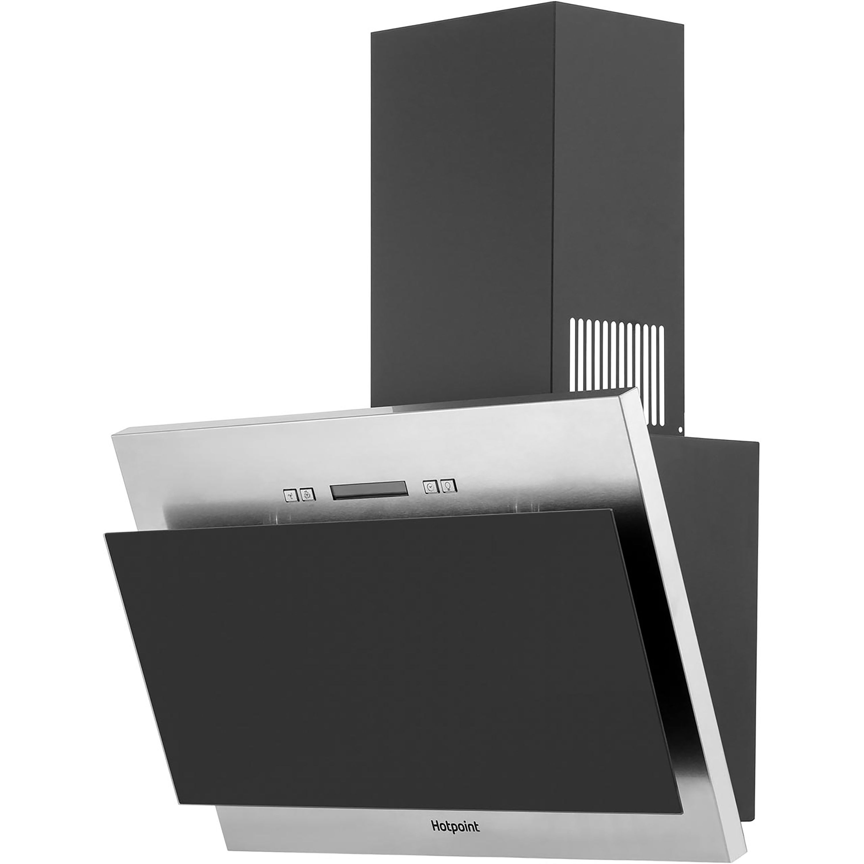 Hotpoint PHVP6.4FALK/1 Metal Chimney Cooker hood (W)59.5cm - Black