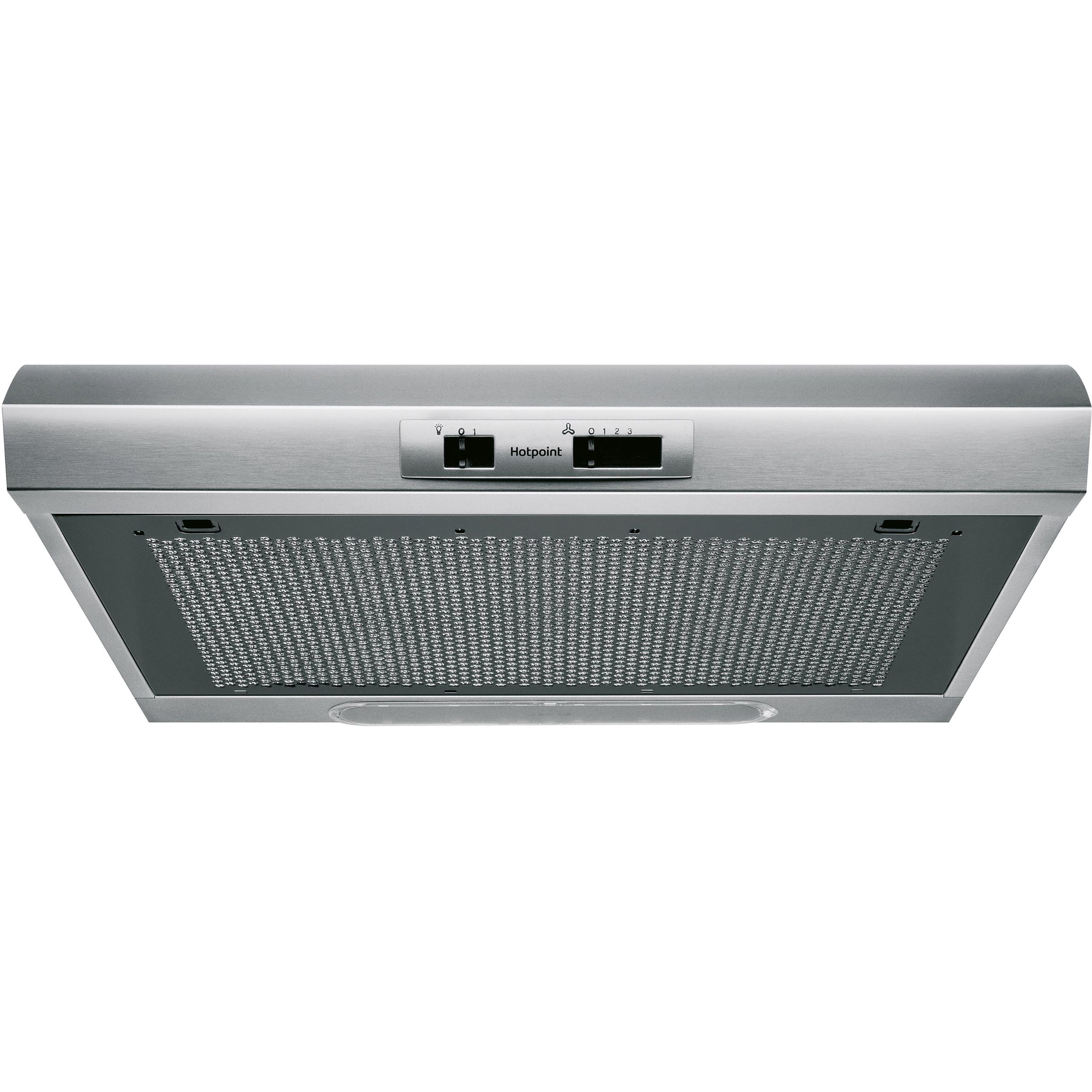 Hotpoint PSLMO65FLSX Stainless steel Visor Cooker hood, (W)59.9cm