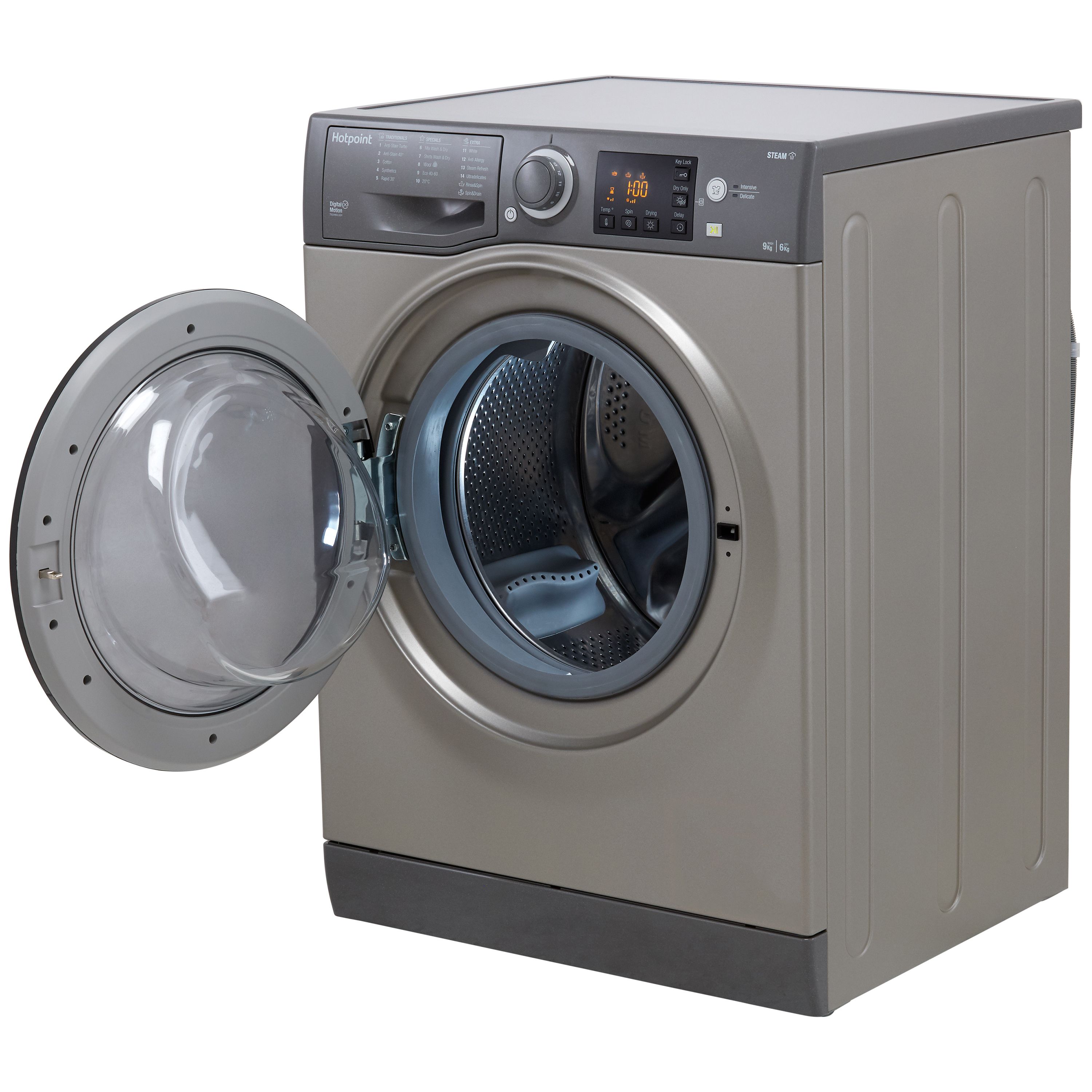 Hotpoint RDG9643GKUKN_GH 9kg/6kg Freestanding Condenser Washer dryer ...