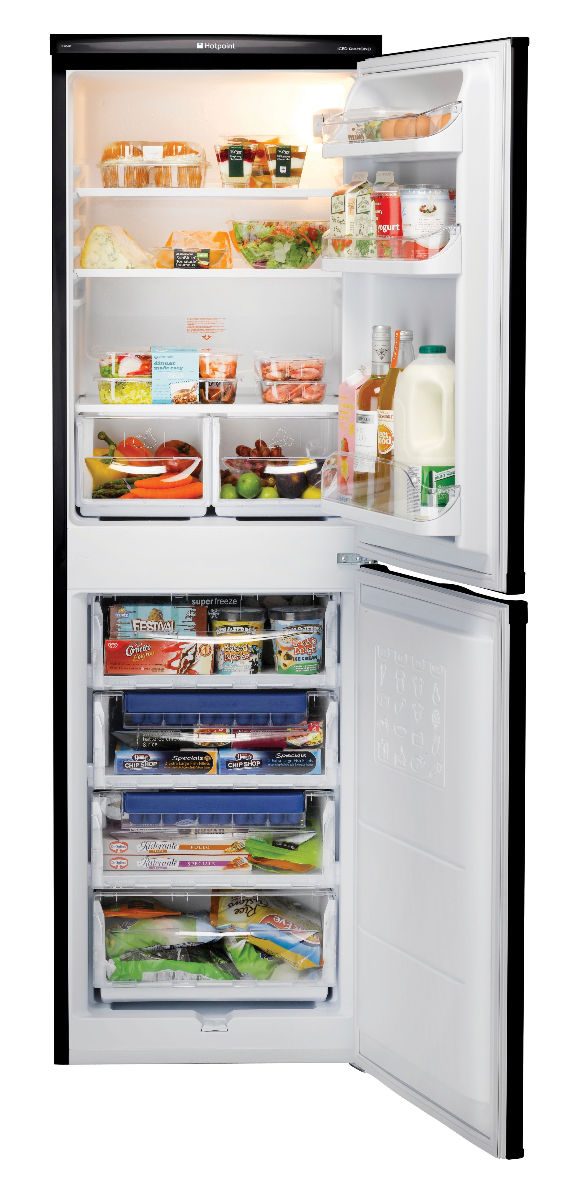 Hotpoint Rfaa 52 K Black Freestanding Fridge Freezer Diy At B Q