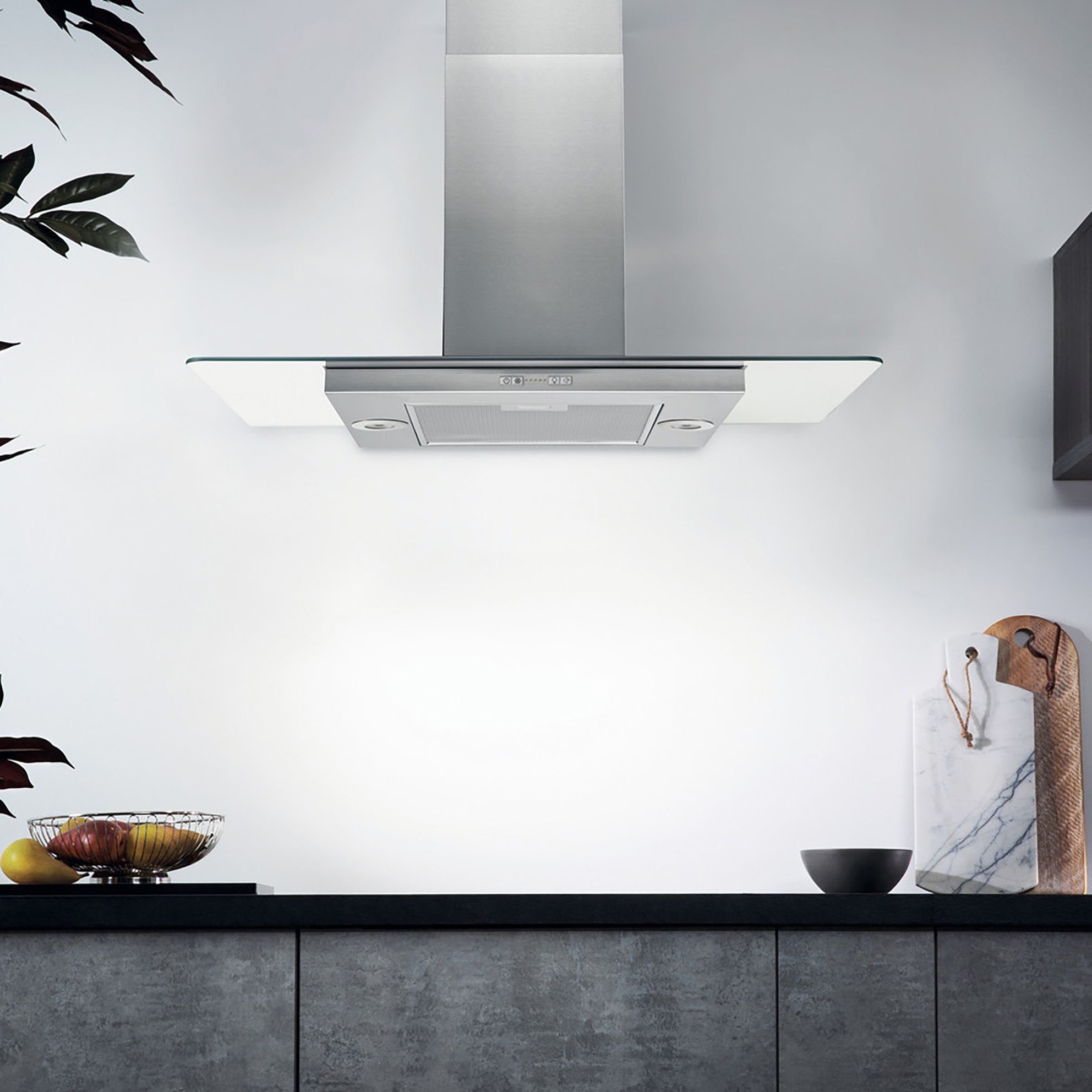 Hotpoint chimney deals cooker hood 90cm