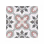 House of Mosaics Bermondsey Blush & grey Matt Floral Porcelain Indoor & outdoor Wall & floor Tile, Pack of 7, (L)450mm (W)450mm