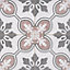 House of Mosaics Bermondsey Blush & grey Matt Patterned Porcelain Wall & floor Tile Sample