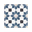 House of Mosaics Bouquet Blue Matt Geometric Porcelain Indoor & outdoor Wall & floor Tile, Pack of 7, (L)450mm (W)450mm