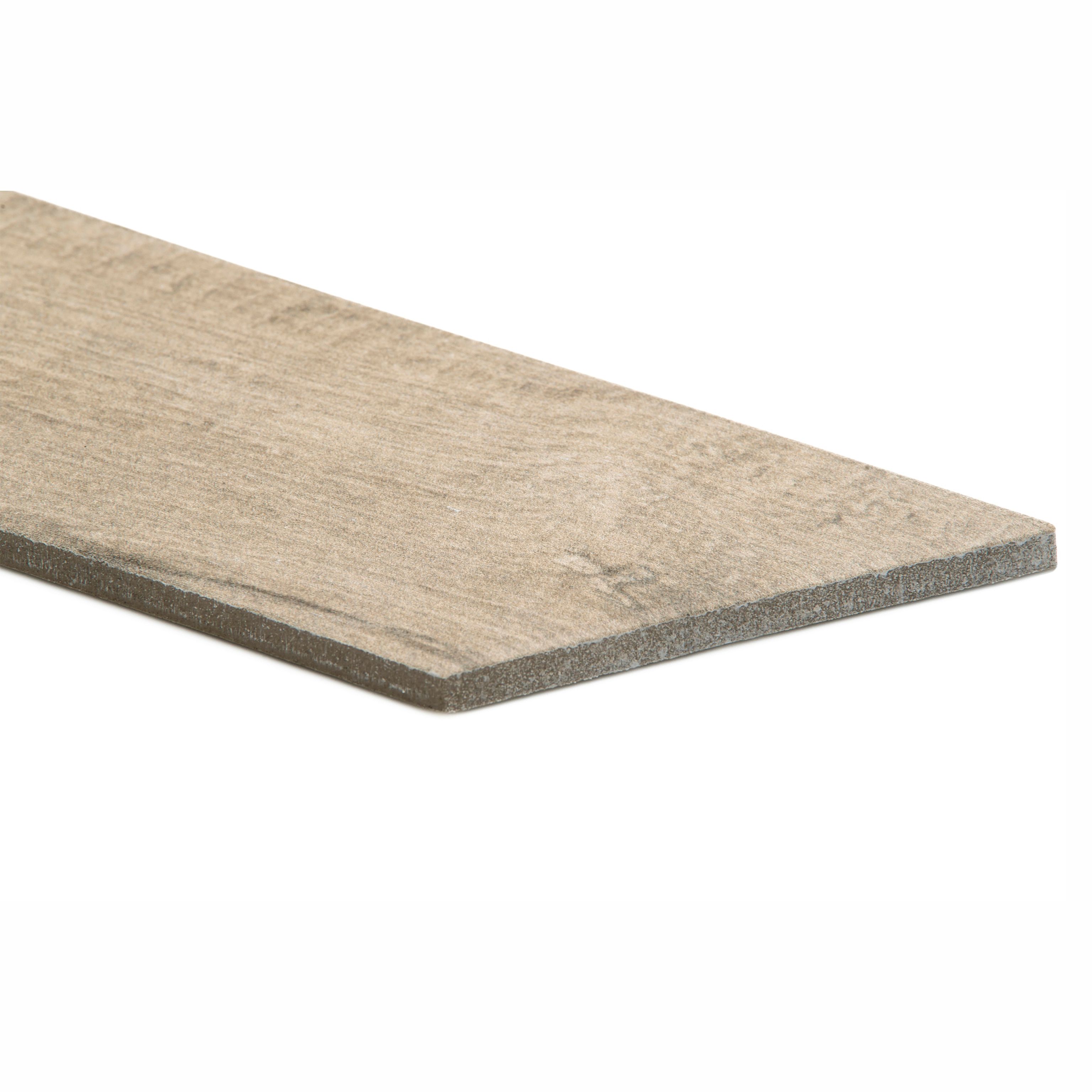 House of Mosaics Chevron Natural Matt Oak effect Textured Porcelain Indoor Wall & floor Tile Sample
