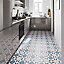 House of Mosaics Geo moroccan Multicolour Matt Patterned Porcelain Wall & floor Tile Sample