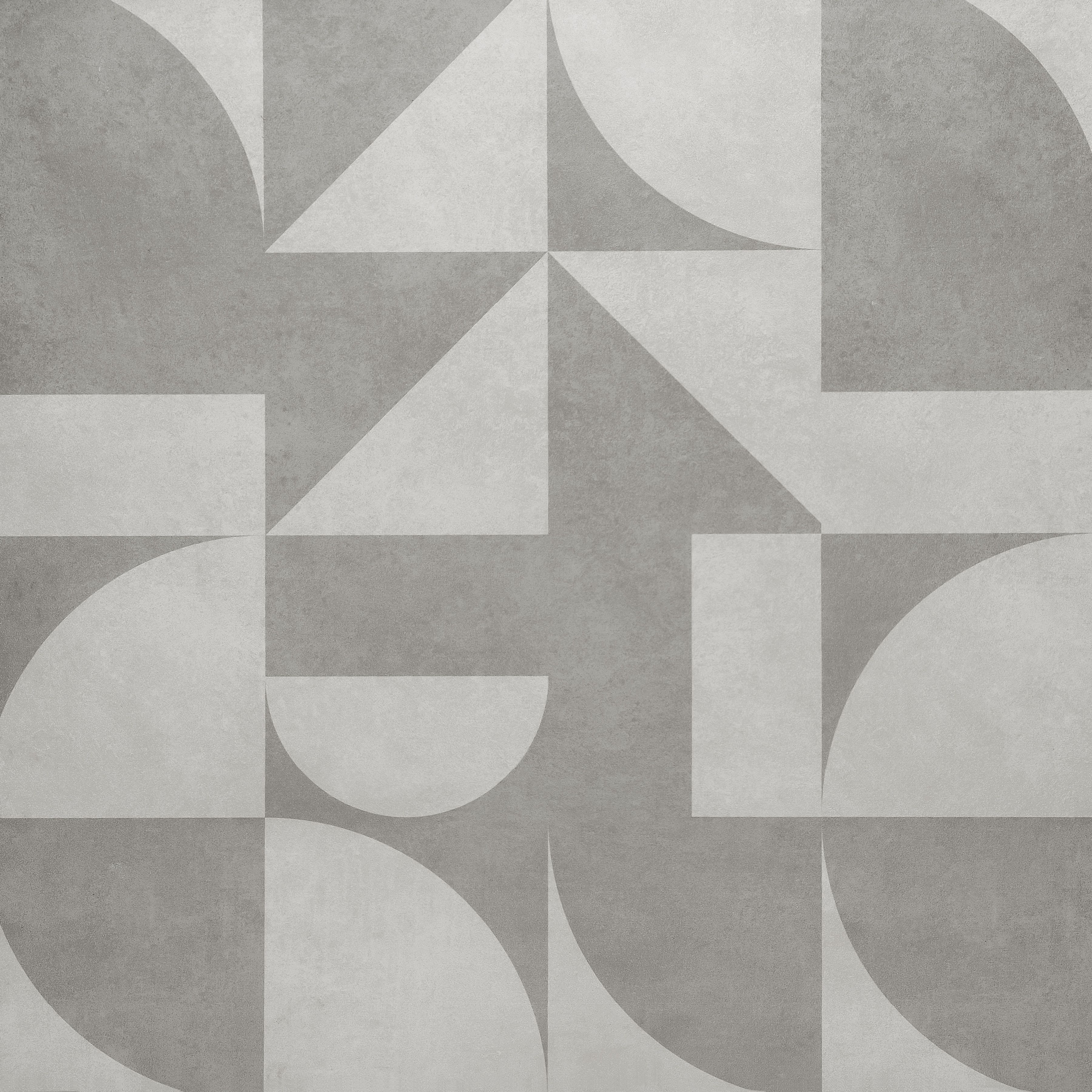 House of Mosaics Grey Matt Geometric Stone effect Porcelain Outdoor Floor Tile, Pack of 2, (L)600mm (W)600mm