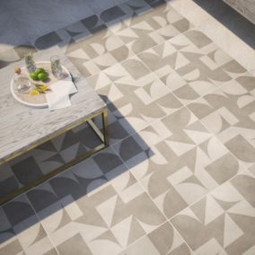 Loire Multicolour Matt Geometric Porcelain Wall & floor Tile, Pack