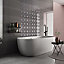 House of Mosaics Smoke grey Semi-gloss Star Porcelain Indoor Wall Tile, (L)600mm (W)300mm