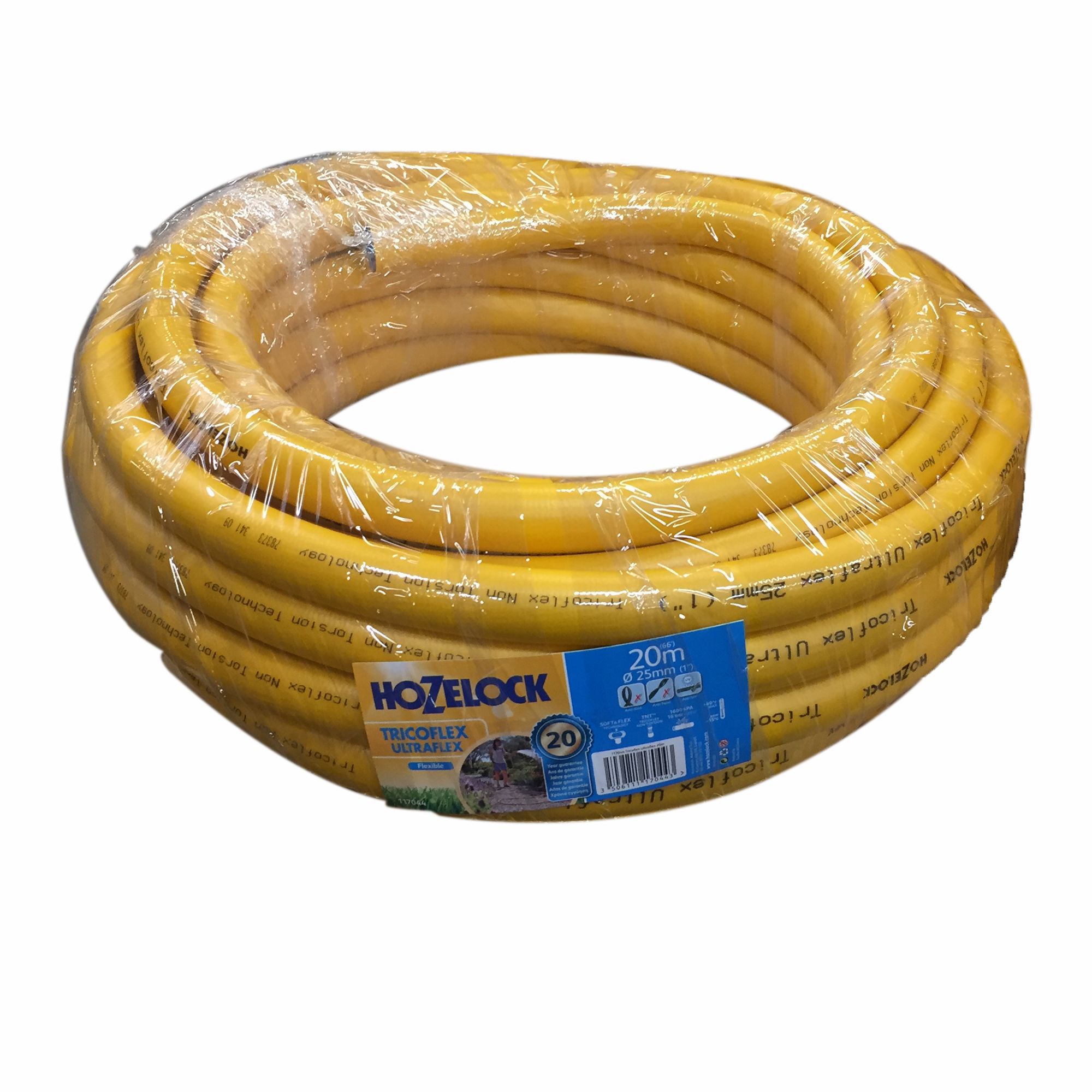 Hozelock 117039 Yellow 5layer reinforced hose pipe (L)20m DIY at B&Q