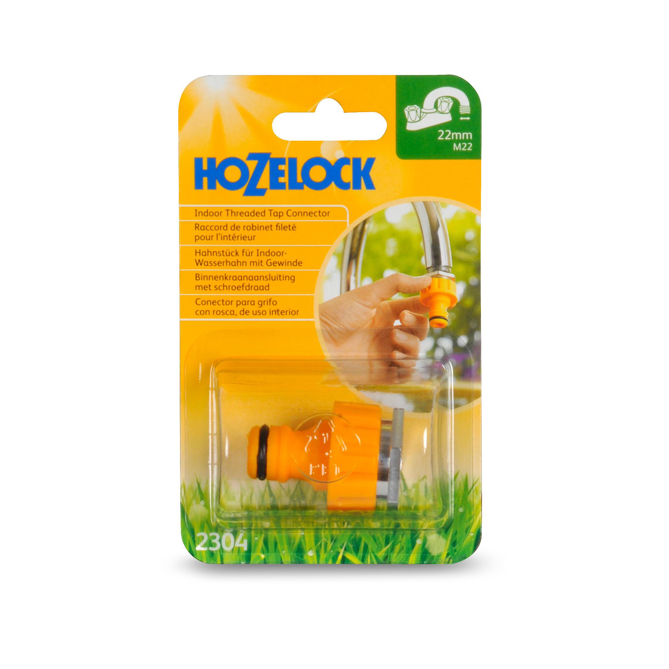 Hozelock 2 in 1 indoor Hose pipe connector ¾" - Fits Kitchen Taps