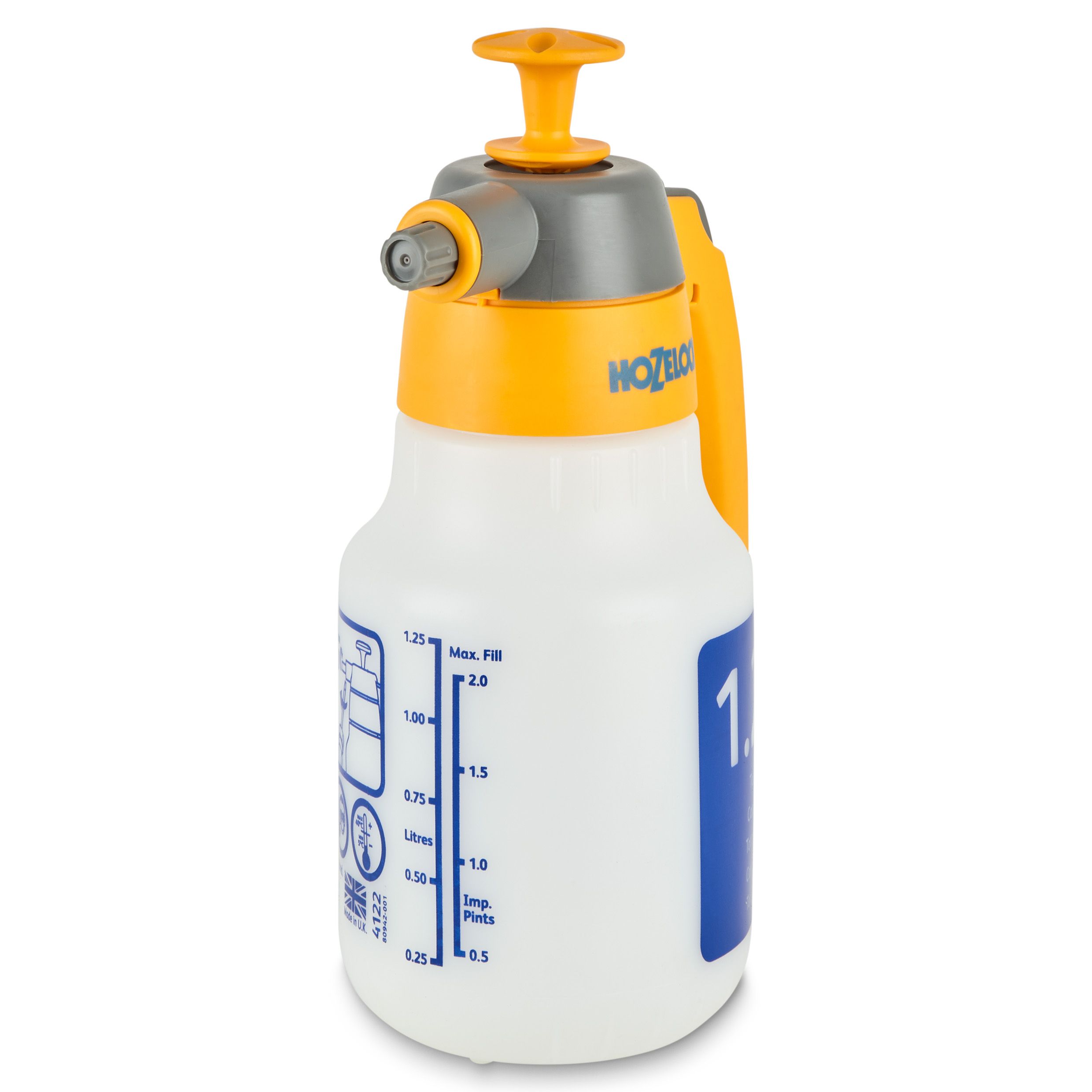 Hozelock Hand Pump sprayer 1.25L - Adjustable nozzle/Wide opening