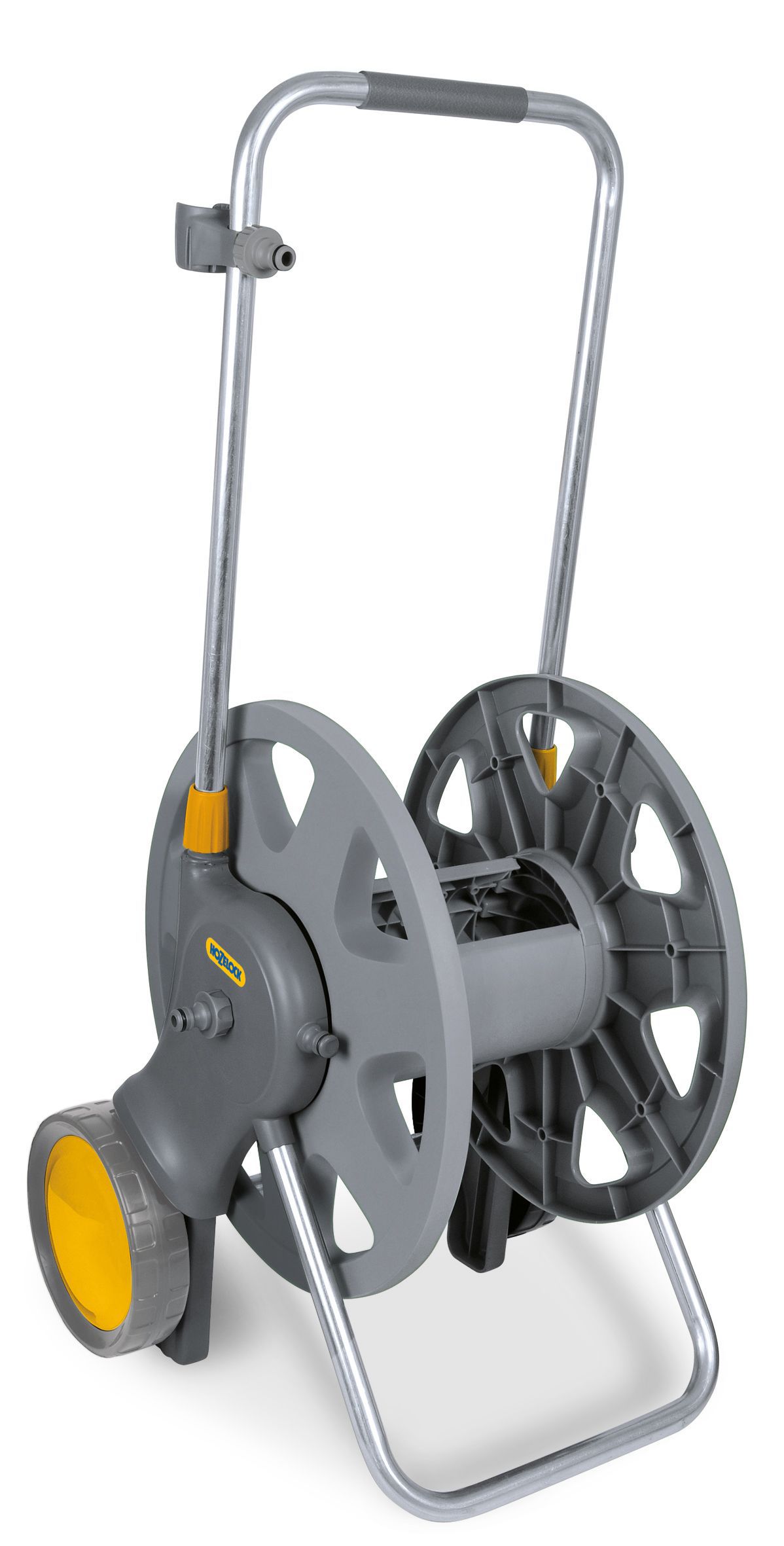 Hozelock Plus Grey & yellow Freestanding Hose pipe cart With wheels (L ...