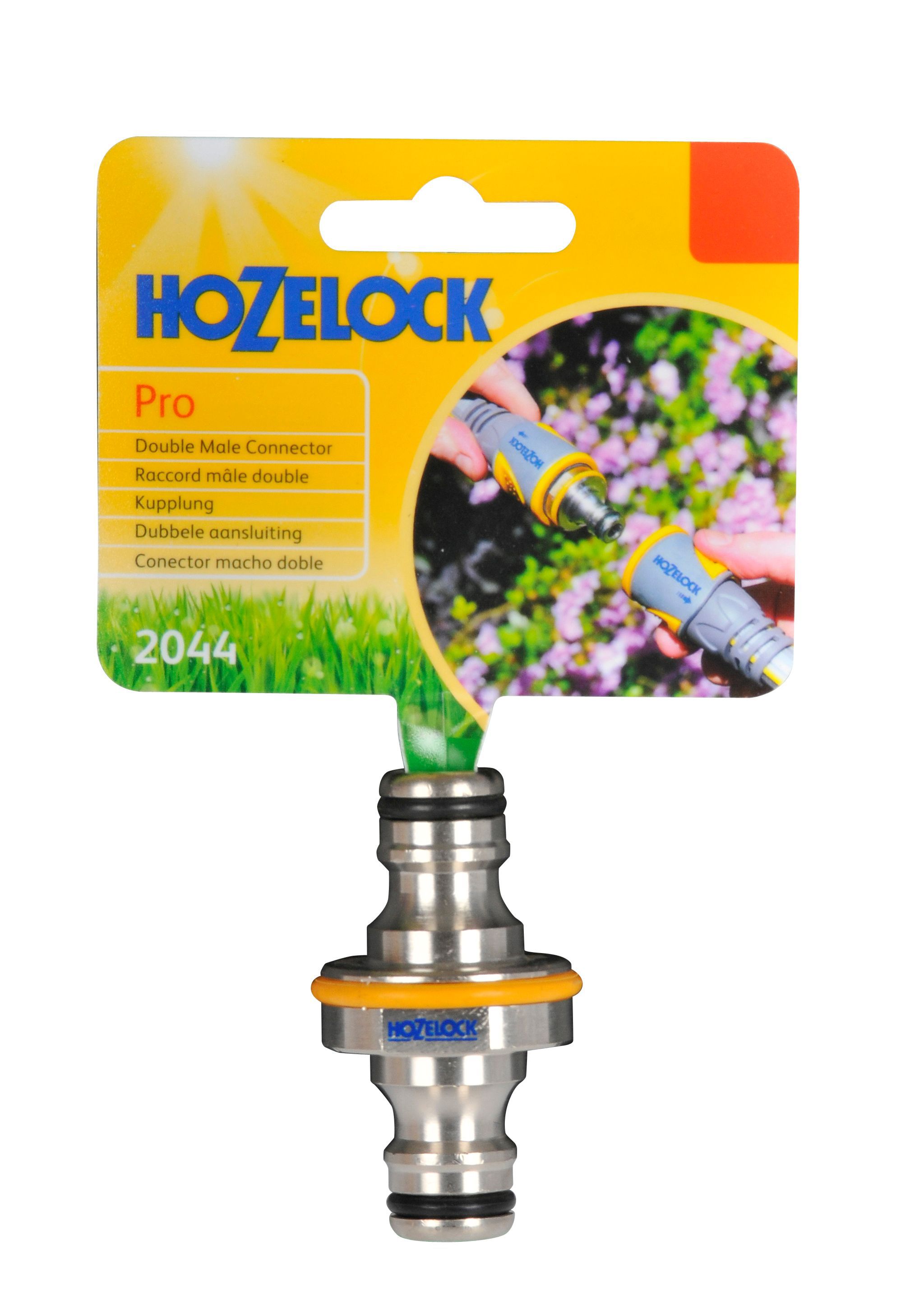 Hozelock Pro Double metal male Hose pipe connector