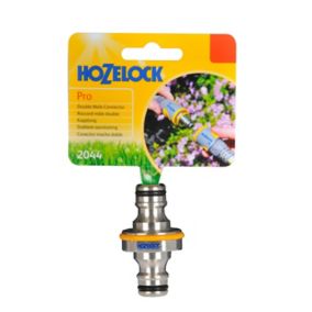 Hozelock Pro Double metal male Hose pipe connector