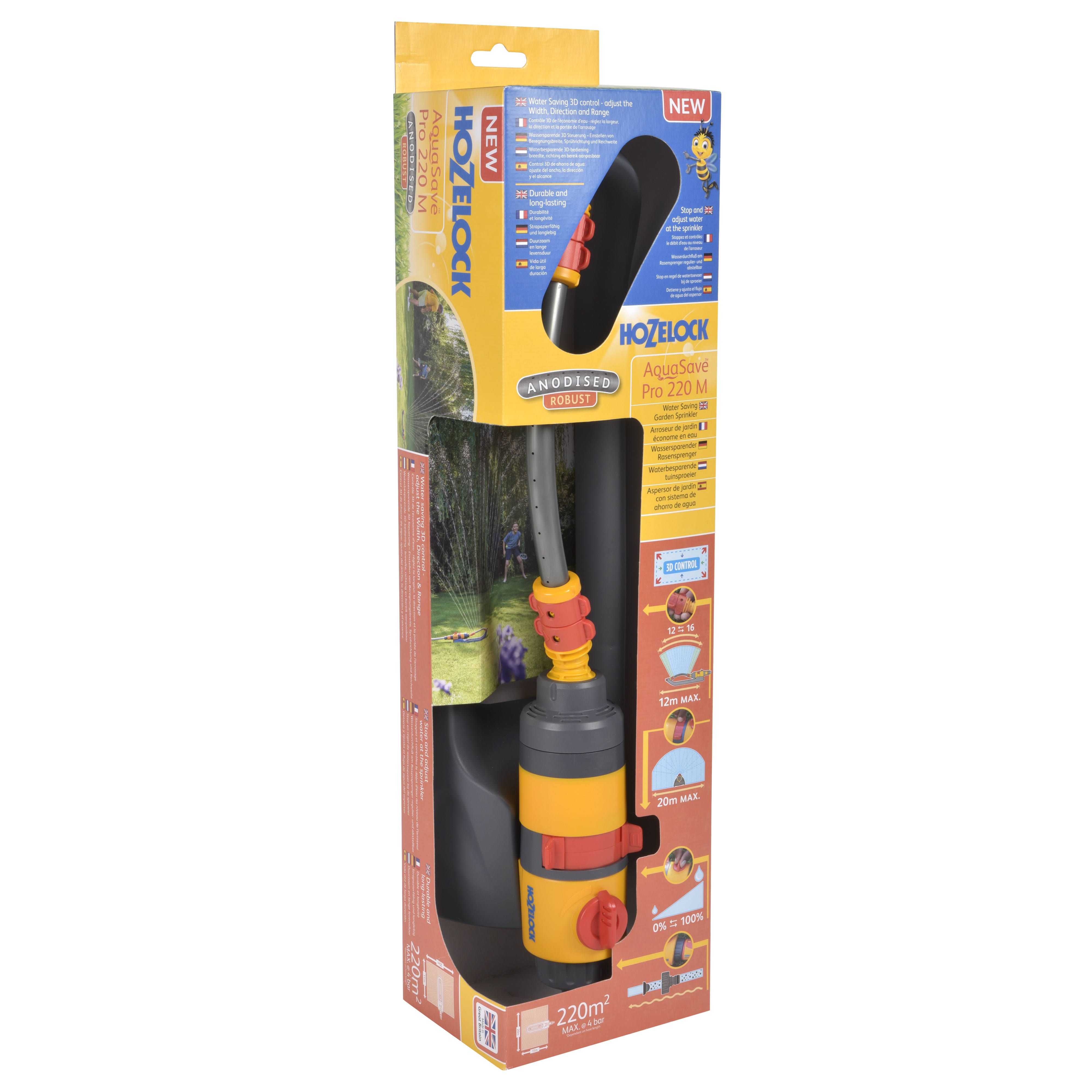 Hozelock Rectangular Sprinkler AquaSave Pro 220m Oscillating sprinkler