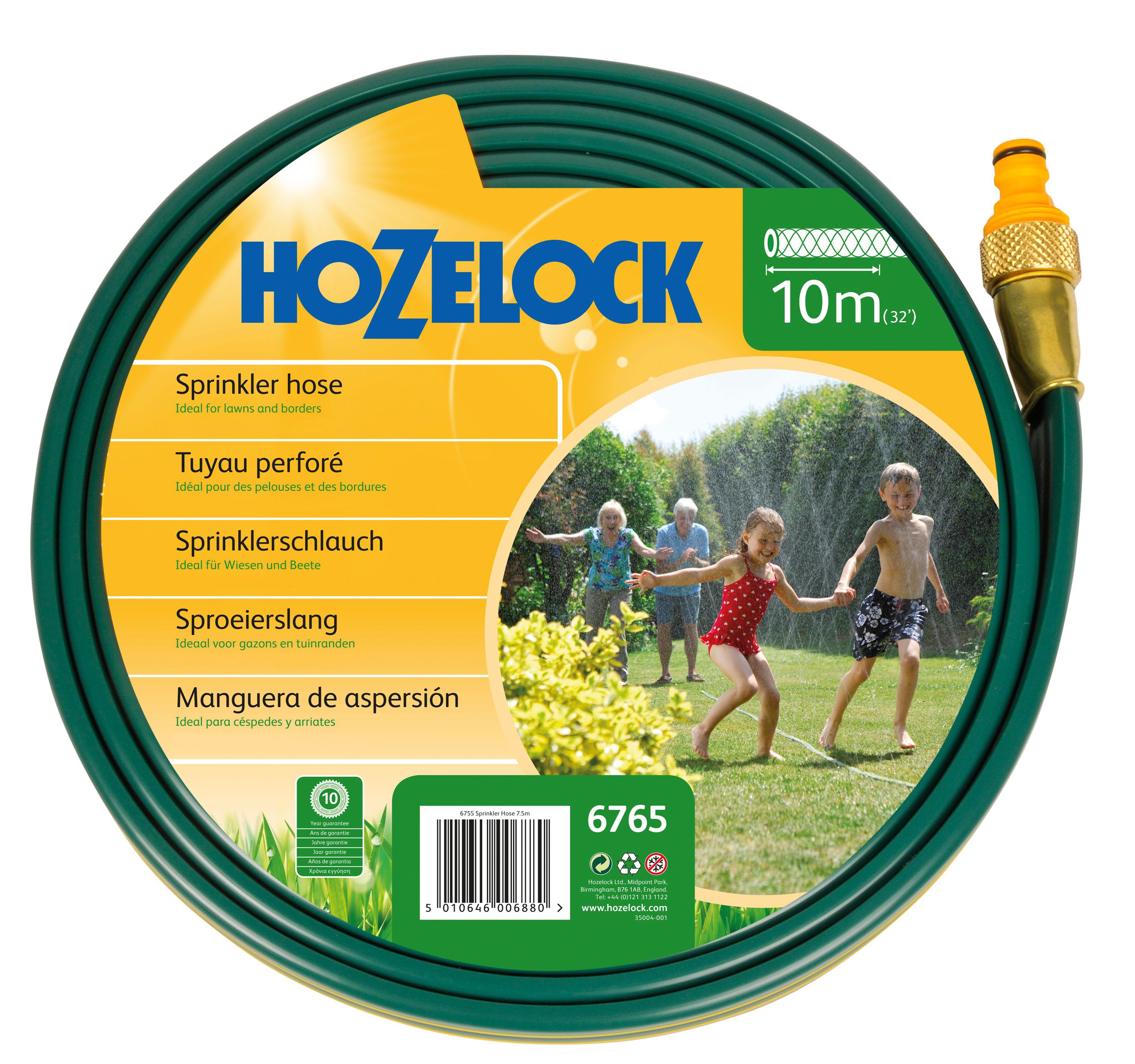 Hozelock Yellow Sprinkler Hose pipe (L)10m