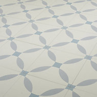 Hydrolic Blue Matt Calisson Porcelain Wall & floor Tile, Pack of 25, (L)200mm (W)200mm
