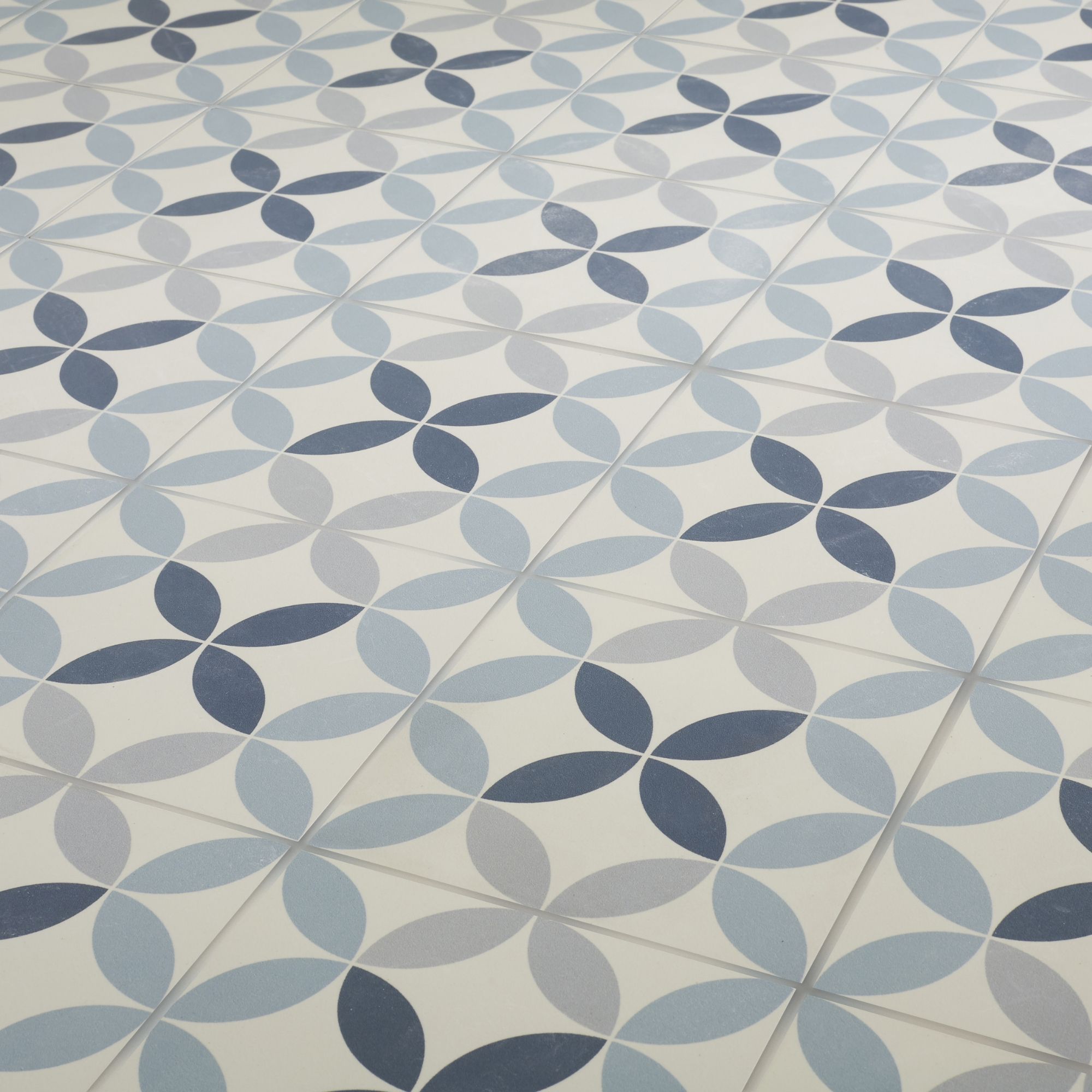 Loire Multicolour Matt Geometric Porcelain Wall & floor Tile, Pack