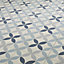 Hydrolic Blue Matt Circle Porcelain Wall & floor Tile Sample