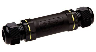 Hylec Tee tube Black 32A In-line cable joint