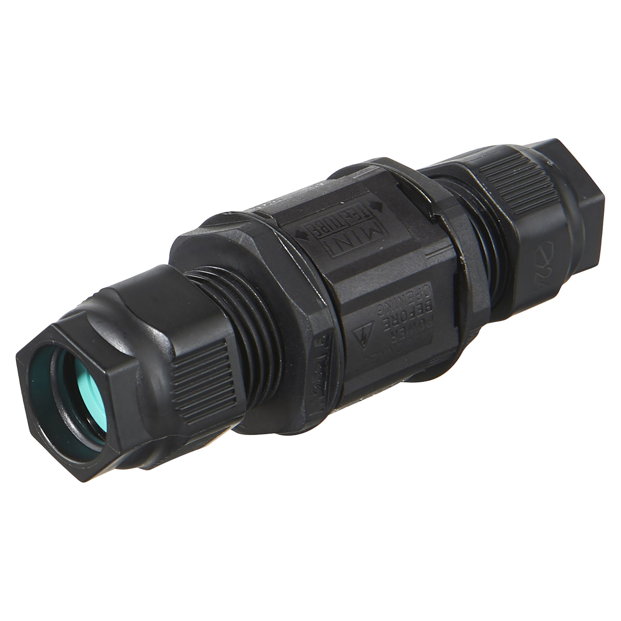 Hylec Tee tube Black 32A In-line cable joint