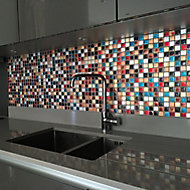 Ibiza Multicolour Handmade effect Glass Mosaic tile, (L)300mm (W)300mm