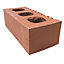 Ibstock Ravenhead Smooth Red Perforated Class B engineering brick (L)215mm (W)102.5mm (H)73mm, Pack of 376