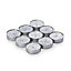 Ice & snow Unscented Tea lights, Pack of 9