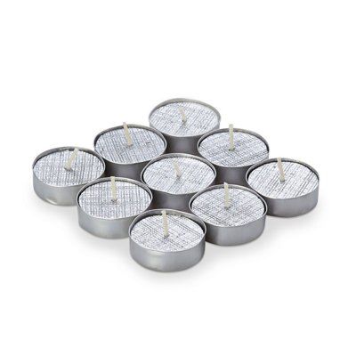 Ice & snow Unscented Tea lights, Pack of 9