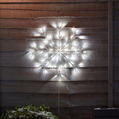 Ice white LED White Snowflake Silhouette (H) 490mm