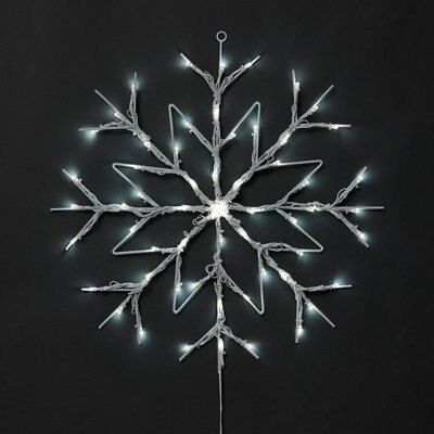 Ice white LED White Snowflake Silhouette (H) 490mm
