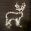 Ice white LED White Stag Silhouette (H) 630mm