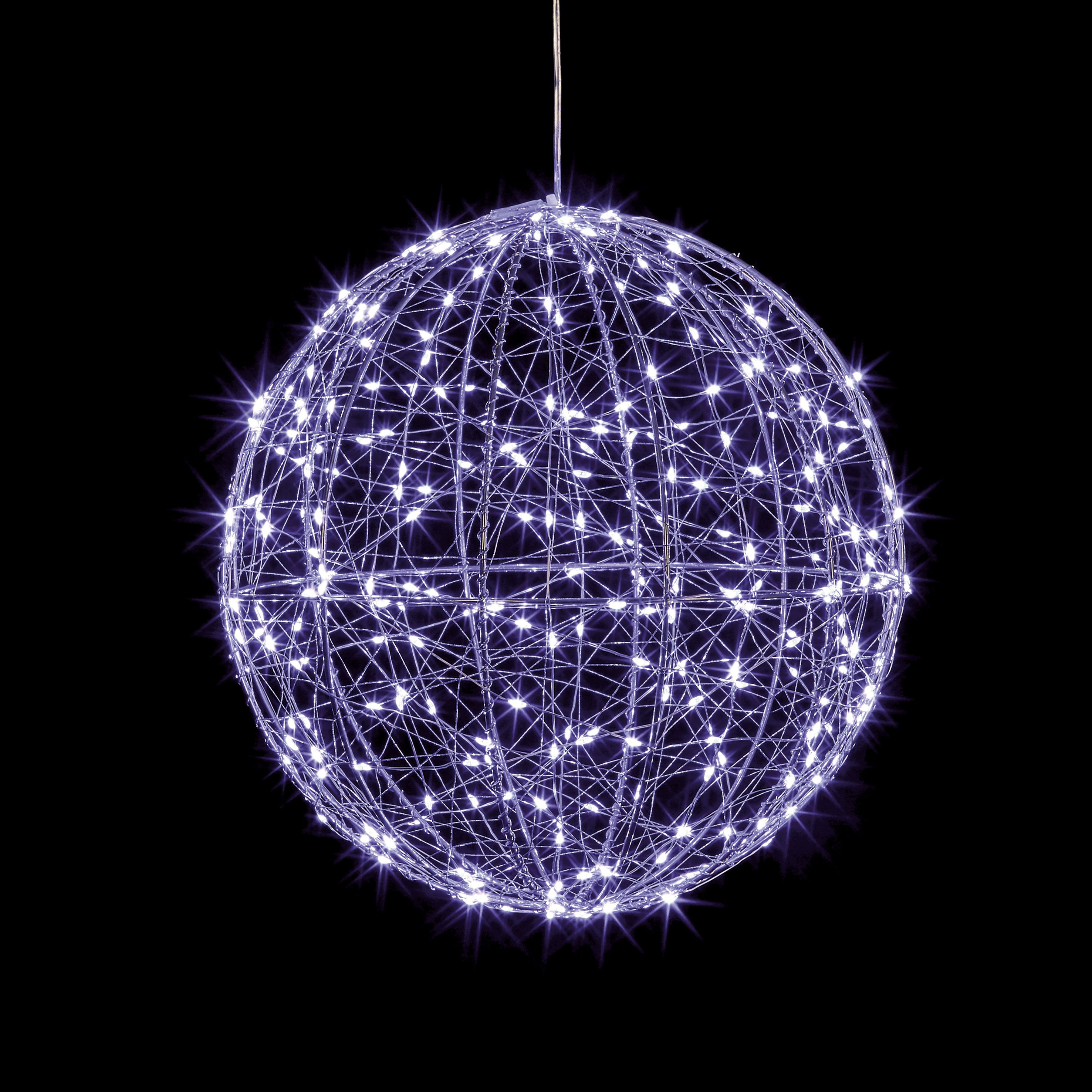 Ice white LED Wrapped Ball Silhouette (H) 300mm