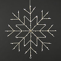Ice white & warm white LED Snowflake Silhouette