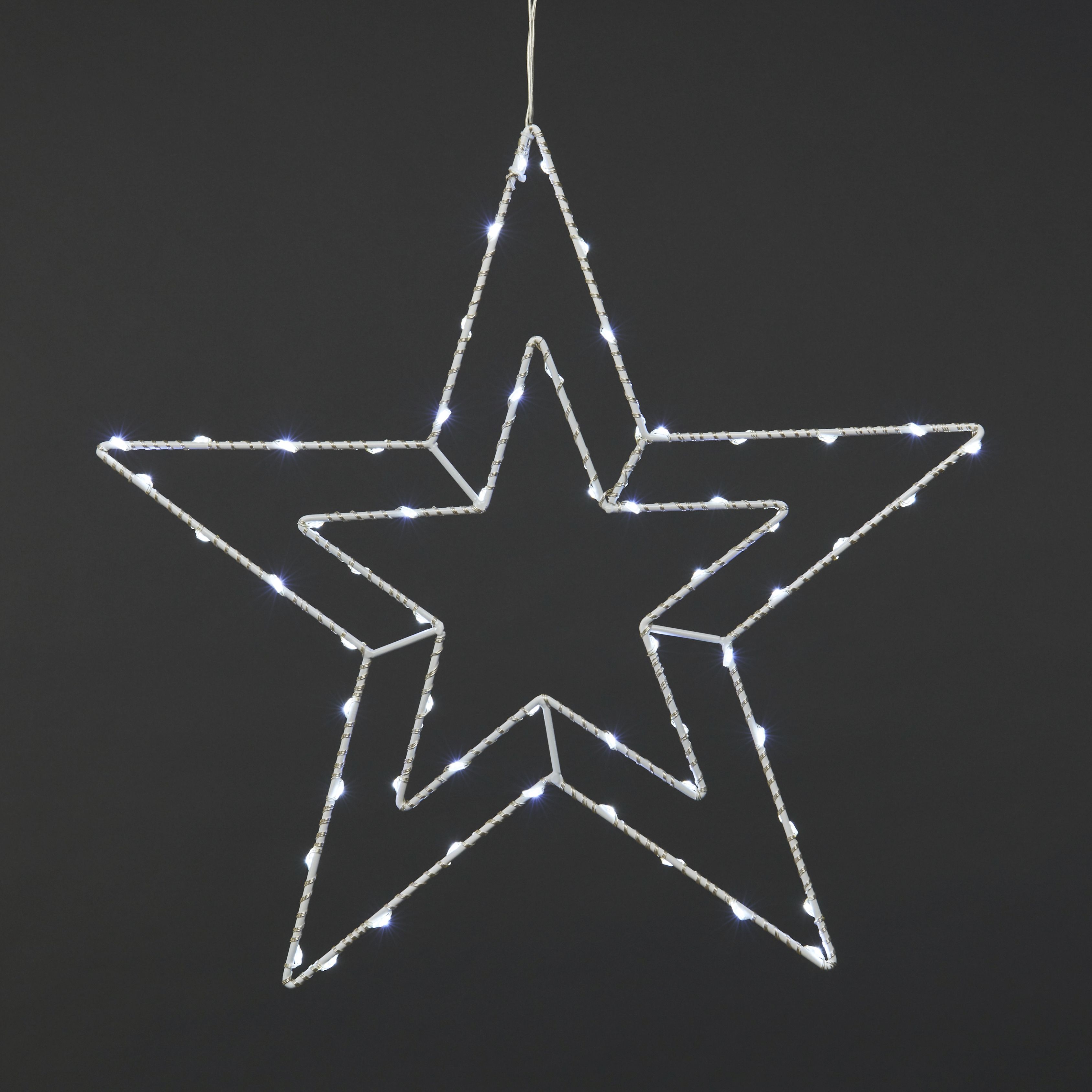 Ice white & warm white LED Star Freestanding & wall-mounted Silhouette (H) 480mm