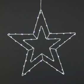 Ice white & warm white LED Star Freestanding & wall-mounted Silhouette (H) 480mm