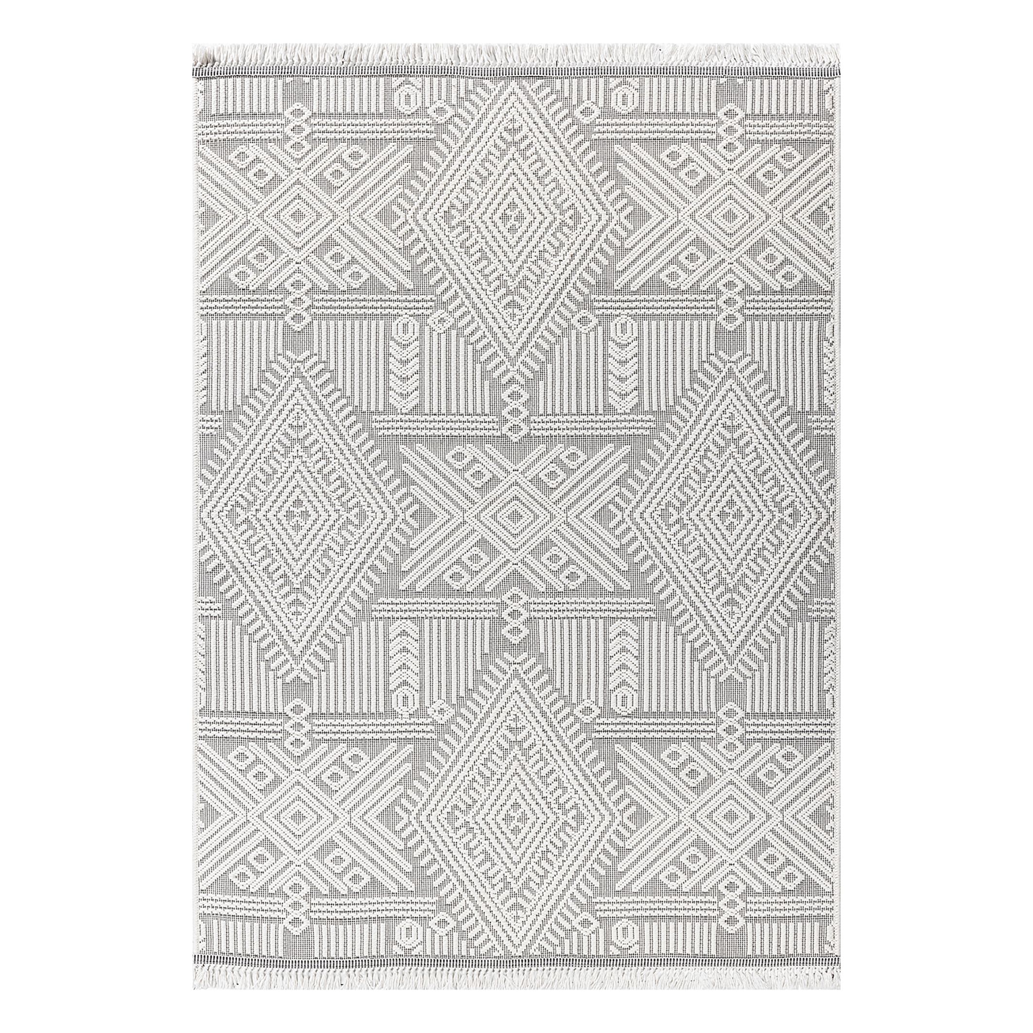 Iceberg Natural Geometric Woven effect Medium Rug, (L)170cm x (W)120cm