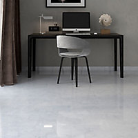 Ideal Grey Matt Marble effect Ceramic Wall & floor Tile, Pack of 13, (L)338mm (W)338mm